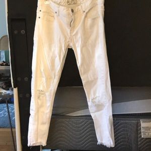 Free People white jeans
